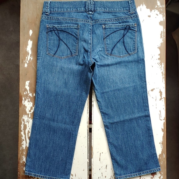 NY&C Platinum Cropped Jeans In Dark Indigo Wash - Picture 3 of 8